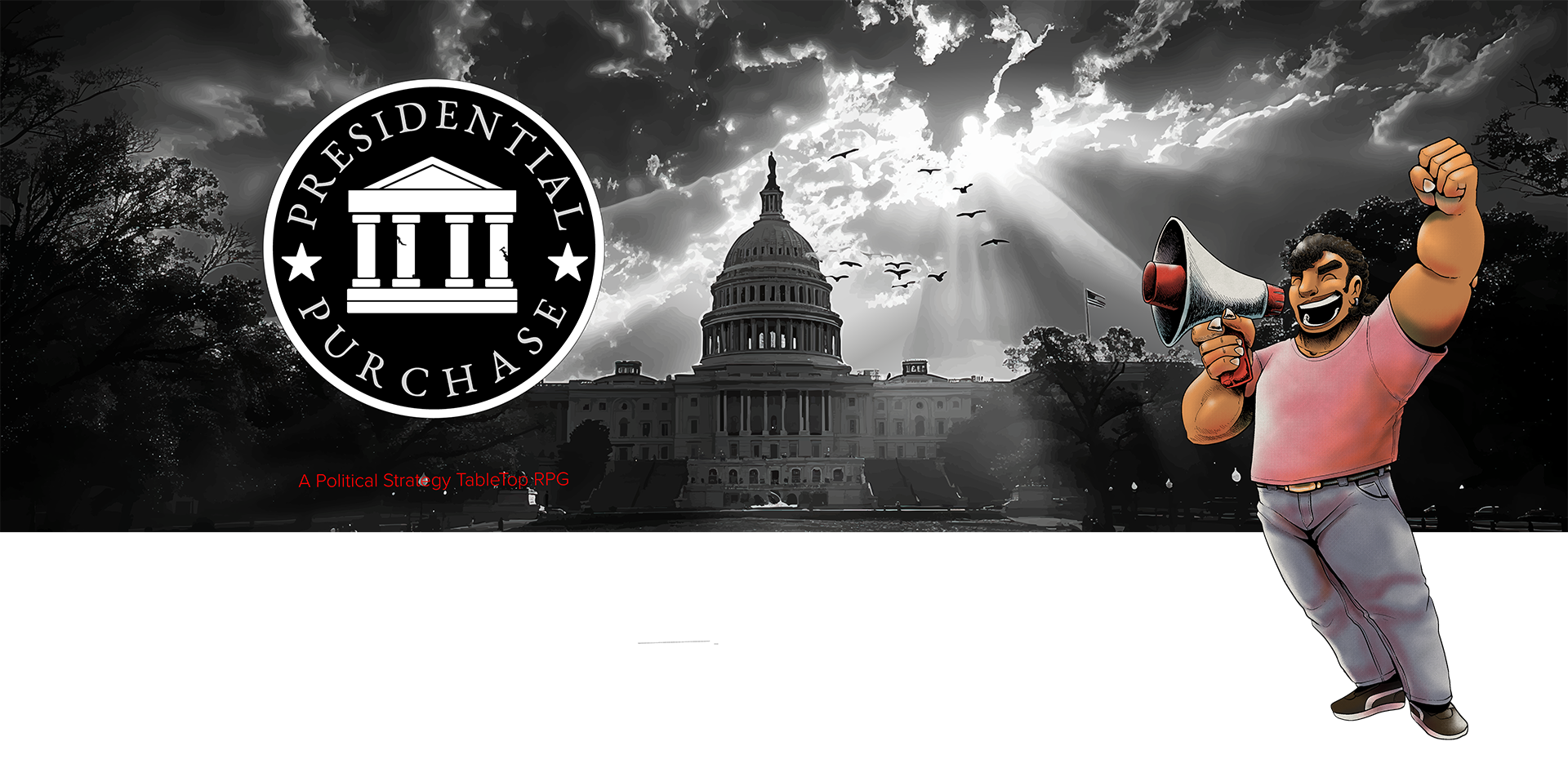 Dramatic View of US Capitol with VOX and Logo